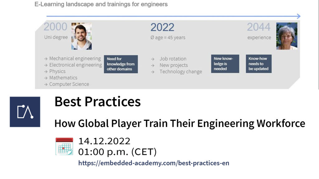 Live Event on YouTube "How Global Players Train Their Engineers" on 12/14/2022 at 1:00pm.